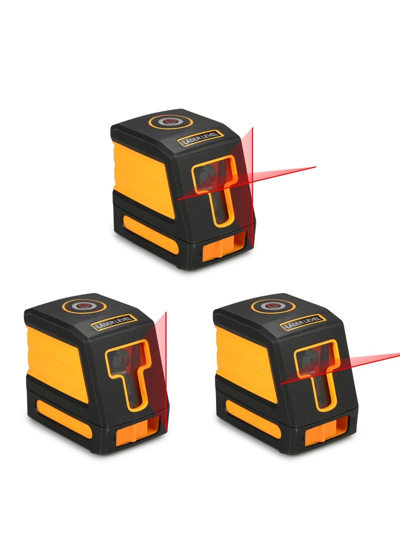 Laser Level Self-Leveling 2 Lines Red Professional Horizontal and Vertical Cross Line Leveling Laser Level Kit with Selectable Laser Lines and Vertical Beam Spread