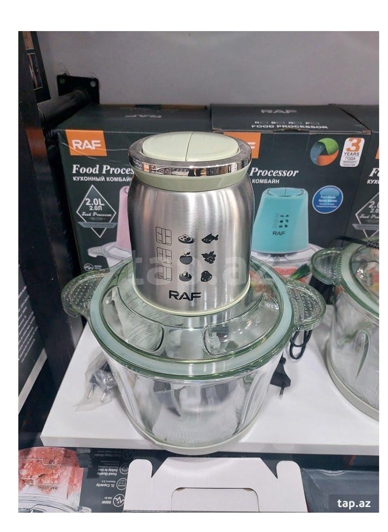 Large Capacity RAF Electric Blender 600W Food Processor R.7001 Multi-function Vegetable Chopper 3L