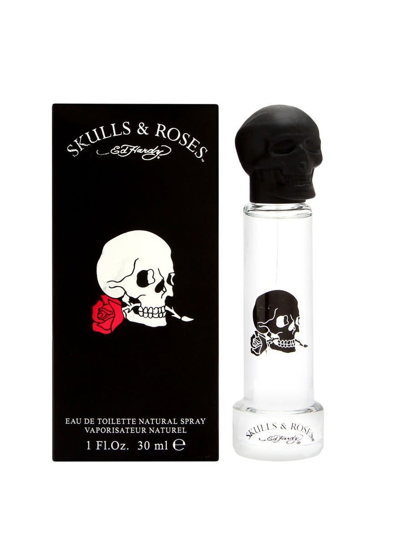 ED HARDY Skulls & Roses Eau de Toilette Spray for Men, 1.0 Ounce