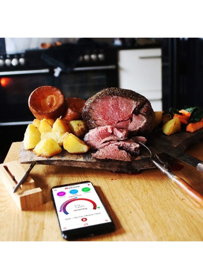 The Original True Wireless Smart Meat Thermometer for the Oven Grill Kitchen BBQ Smoker Rotisserie with Bluetooth and WiFi Digital Connectivity