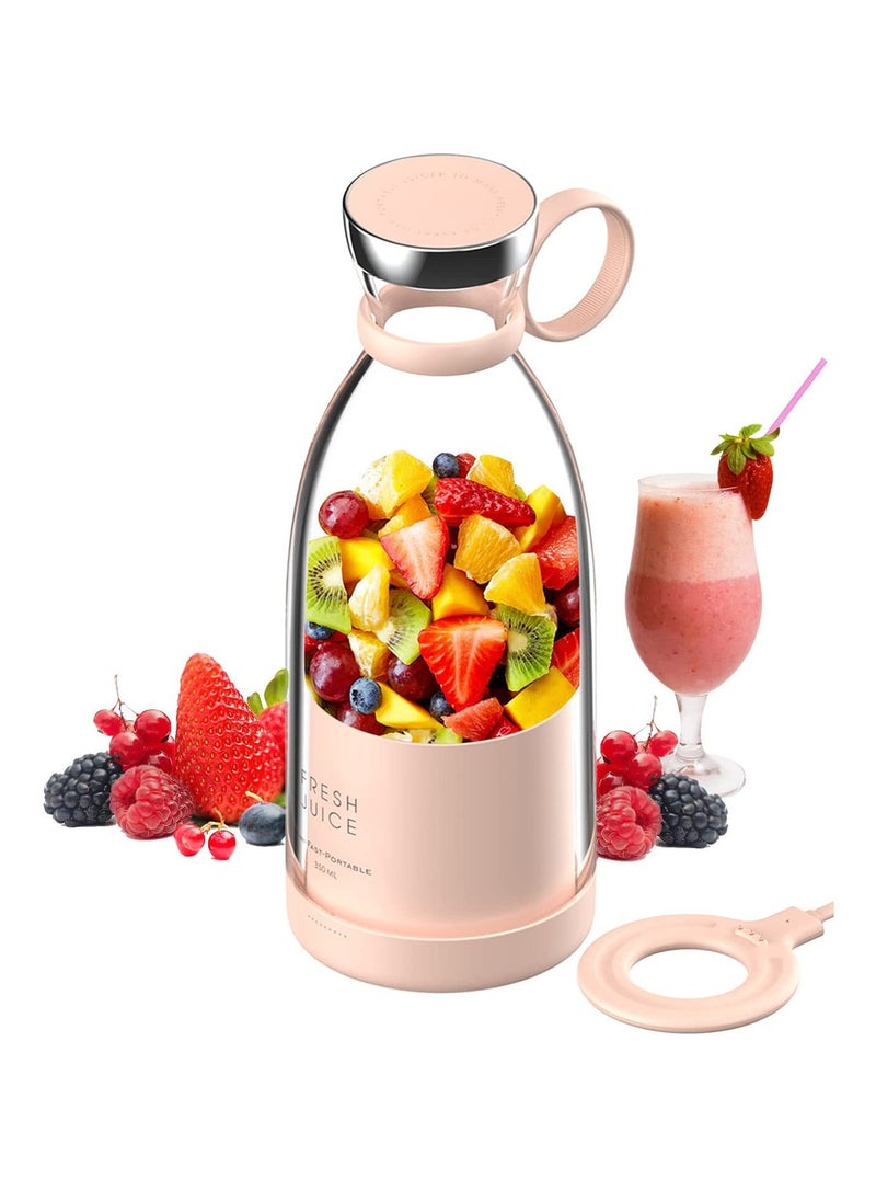 Portable USB Rechargeable Blender, Silver, 350ml Capacity