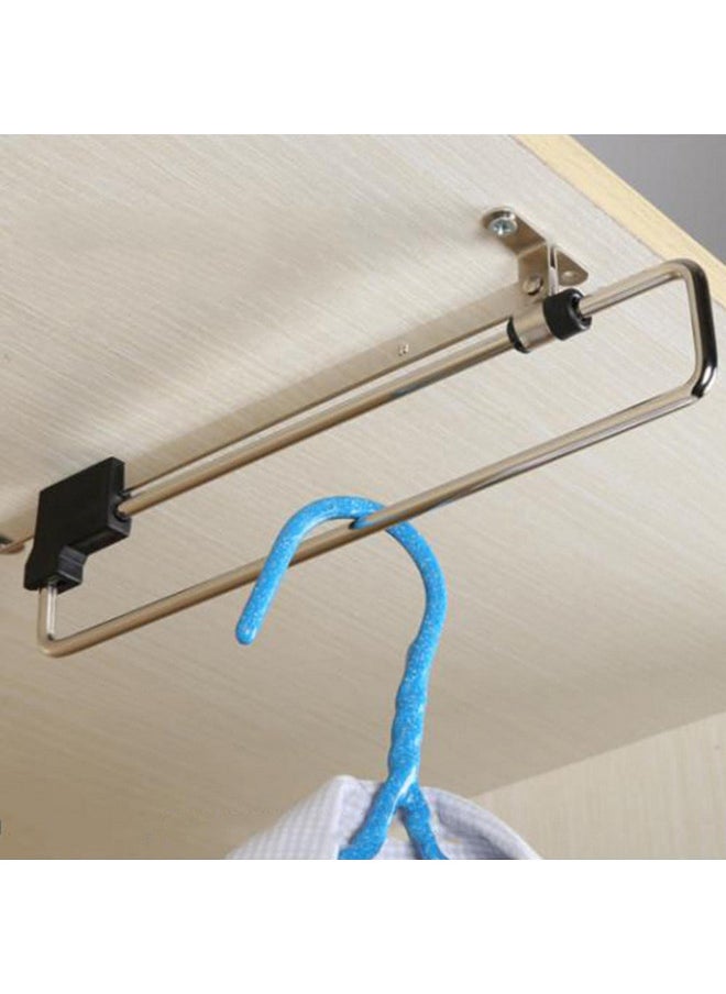 Retractable Closet Pull Out Rod Closet Valet Rod Extending Rail Pull Out Hanger Closet Valet Rod Rail Sliding Extending Telescopic Clothes Rod, 12 Inch=30 cm Closet Rod Bracket Wardrobe Hanger Rail