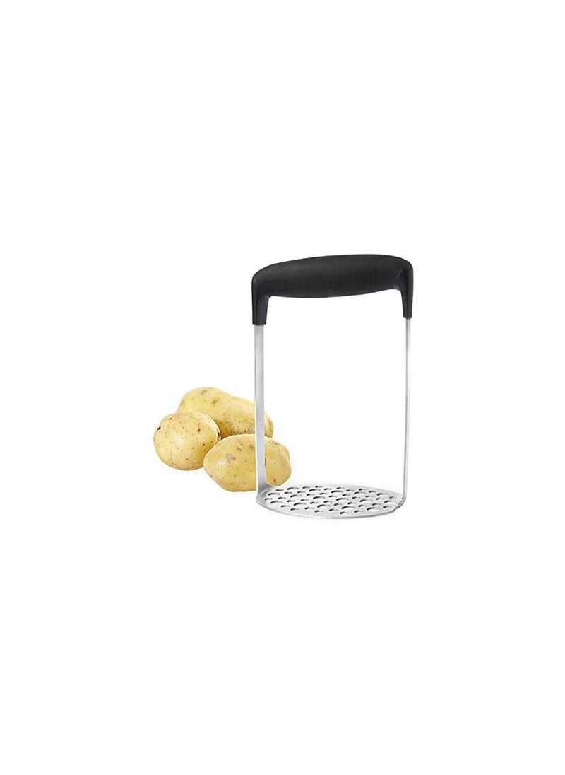 Potato Masher Stainless Steel Potato Ricer with Ergonomic Large Handle, Suitable for Smooth Mashed Potatoes Vegetables Fruits, Avocado, Baby Food