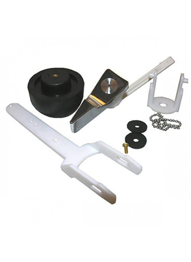 LASCO 04-1599 Toilet Flapper Complete Flush Valve Assembly Kit with Flush Lever, for Eljer Touch Flush Toilets, Carded