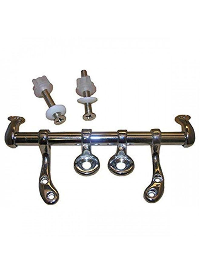 LASCO 14-1051 Toilet Seat Hinge with Bolts and Nuts Fit Most, Chrome Plated Metal