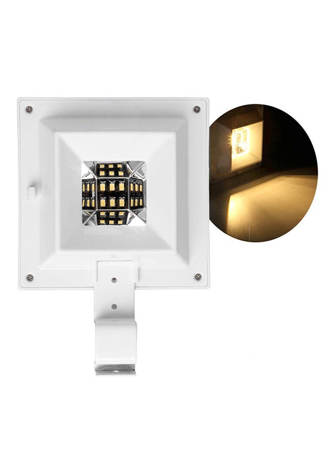 6 LED Waterproof Solar Powered Wall Light White/Black