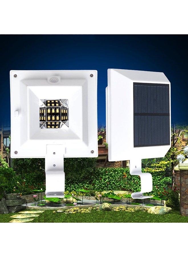 6 LED Waterproof Solar Powered Wall Light White/Black