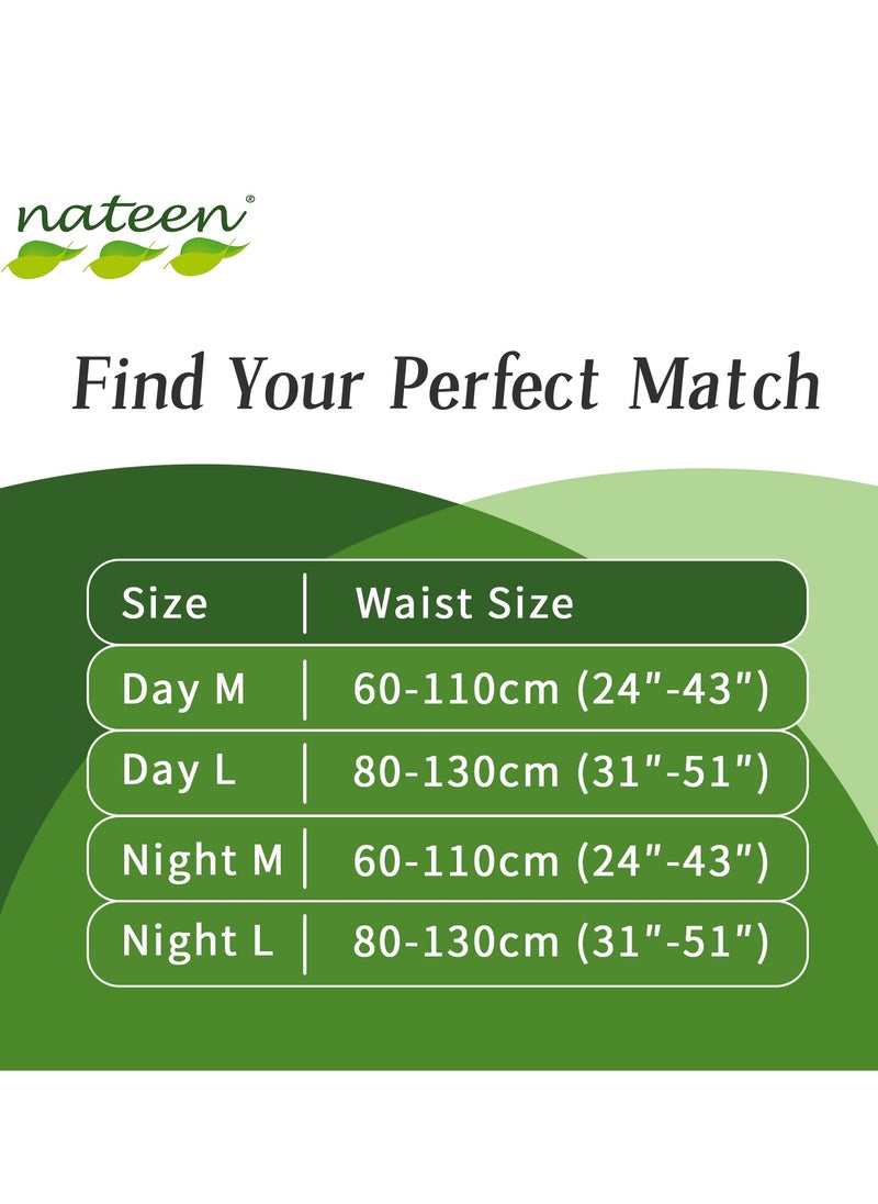 Nateen Hospeen Adult Diaper Pants size Medium, Adult pull ups for light Incontinence, period pants for heavy flow, super comfort fit women panty for postpartum, waist size 60-110cm, Day 40 counts.