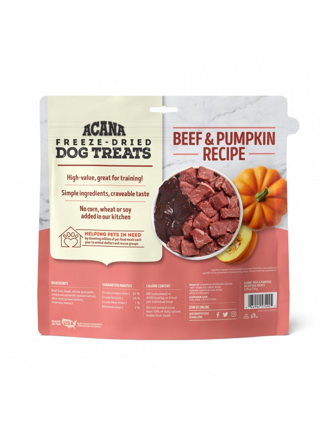 ACANA Singles Freeze Dried Dog Treats, Limited Ingredient Grain Free Beef & Pumpkin Recipe, 3.25oz