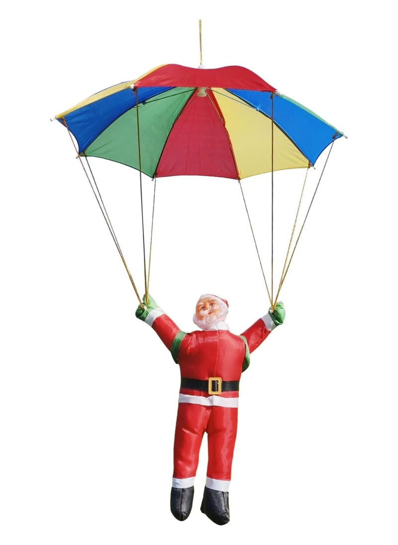 Christmas Parachute Santa Decorations,Flying Santa Doll Pendant Christmas Tree Decorations|Santa Ornaments Decor,Funny Christmas Decorations,Christmas Tree Ornaments for Parties (50cm)