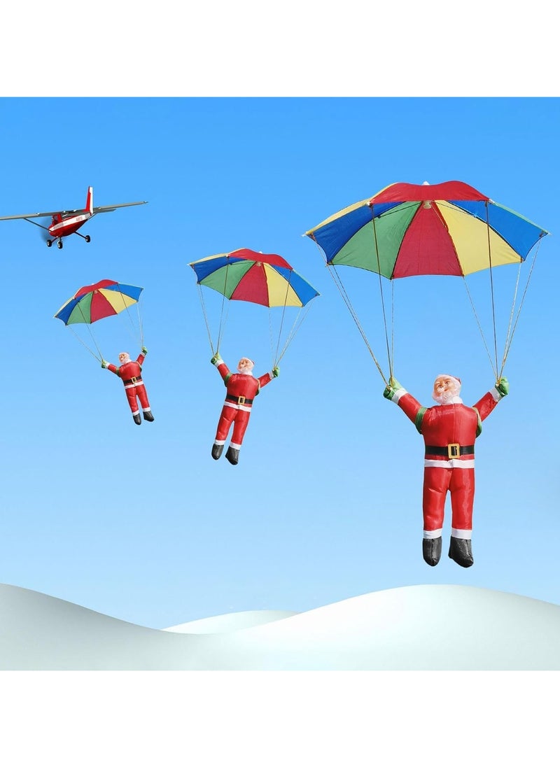 Christmas Parachute Santa Decorations,Flying Santa Doll Pendant Christmas Tree Decorations|Santa Ornaments Decor,Funny Christmas Decorations,Christmas Tree Ornaments for Parties (50cm)