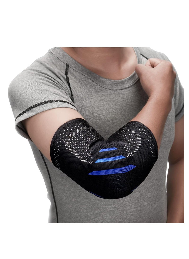 2 in 1 Tennis Elbow Brace for Men Women Compression Sleeve with Integrated Elbow Pads Breathable Tendonitis elbow Support Protector for Sports Golfer's Elbow Arthritis Treatment Reduce Joint Pain (S)