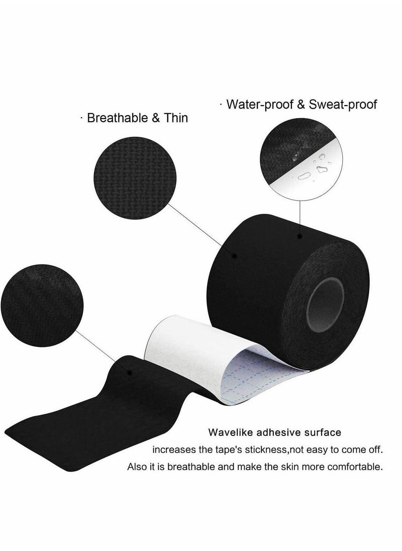 Sports Kinesiology Tape Sports Tape Strapping 5m Roll of Elastic Water Resistant Tape for Support & Muscle Recovery Muscle Tape Support Quality Sports Tape 2 Pcs