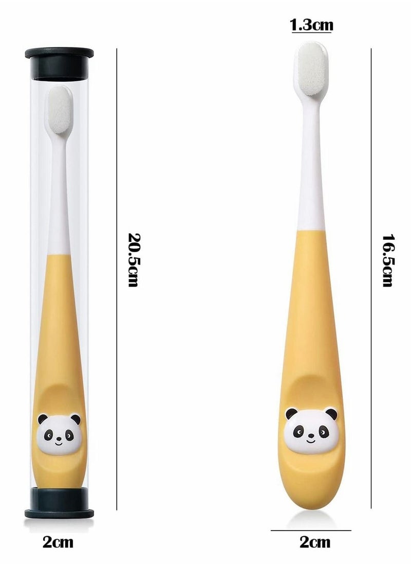 Toothbrush for Kids Extra Soft Nano Toothbrush for Toddlers and Children BPA Free Kids Toothbrush with Protective Case for Toddler