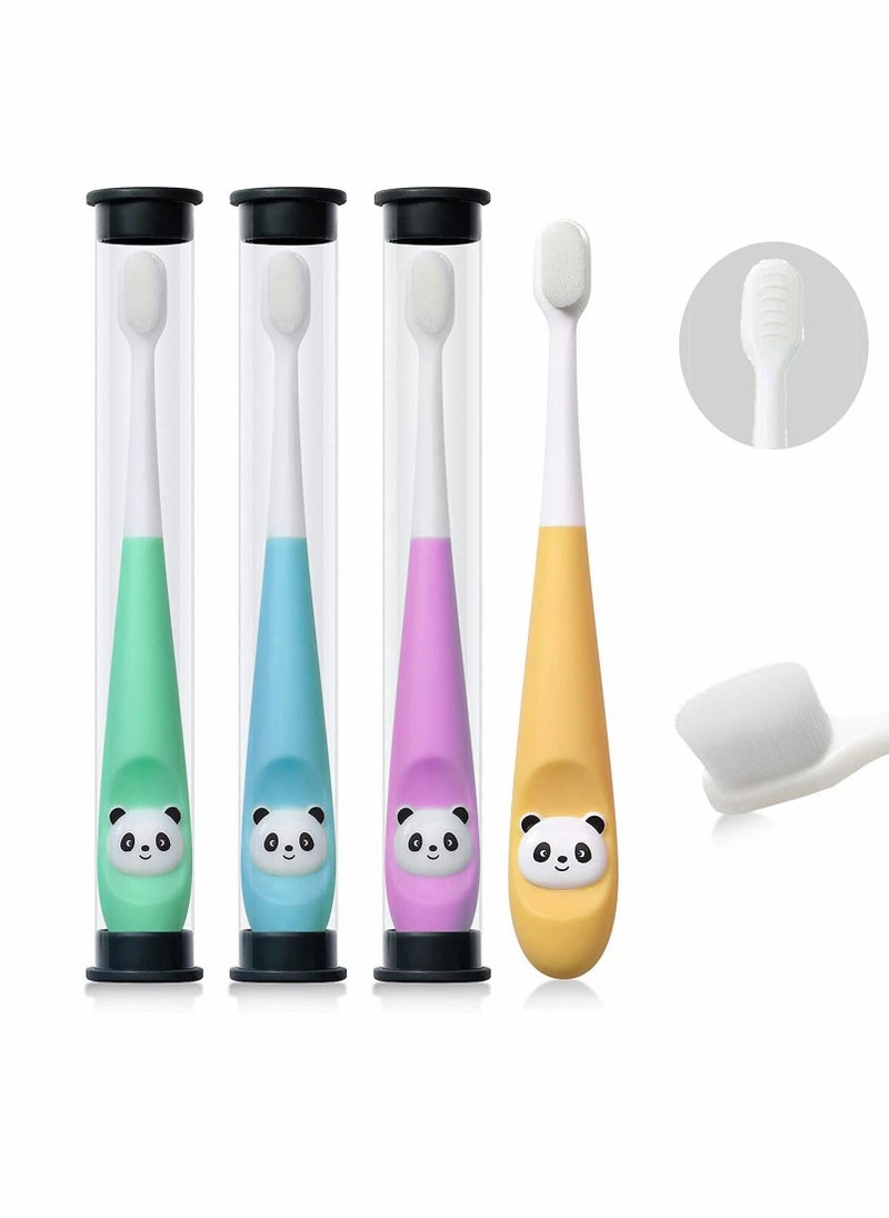 Toothbrush for Kids Extra Soft Nano Toothbrush for Toddlers and Children BPA Free Kids Toothbrush with Protective Case for Toddler