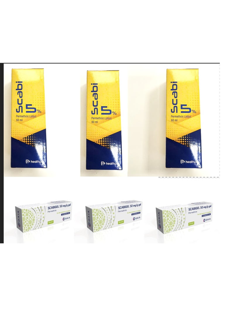 Scabies Home Treatment Course Three Boxes of Lotion and Three Boxes of Gel