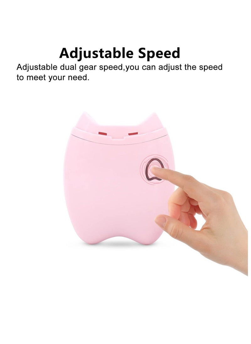 Electric Safe Nail Trimmer, Automatic Nail Clipper, USB Rechargeable Fingernail Trimmer, Low Noise Portable Nail Cutter File for Baby, for Baby, Kids, Seniors and Adult (Pink)