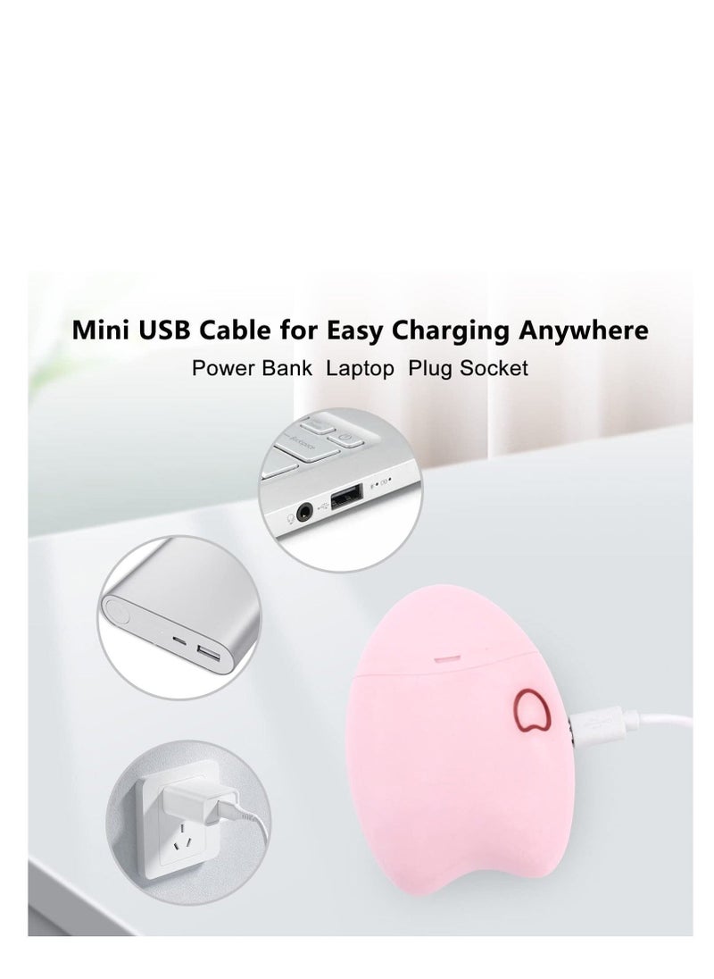 Electric Safe Nail Trimmer, Automatic Nail Clipper, USB Rechargeable Fingernail Trimmer, Low Noise Portable Nail Cutter File for Baby, for Baby, Kids, Seniors and Adult (Pink)