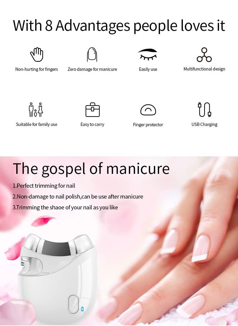 Baby Nail Trimmer Electric,Comes with Cleaning Brush and USB C Cable,Safe Baby Nail Clippers Electric&Finger Nail Clippers adult,Thick Nail Cutter for The Adult Babies Finger Scissors Toe Pedicure