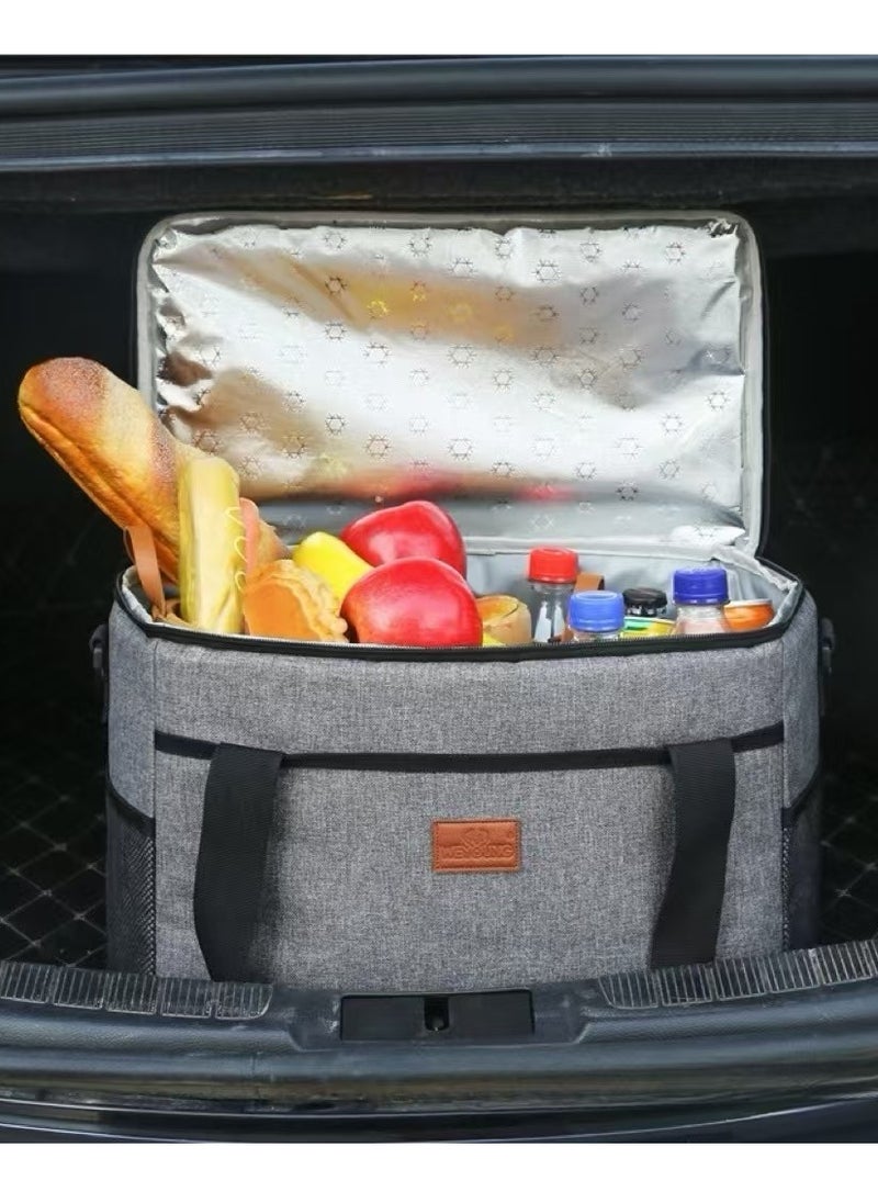 Insulated Meal Bag Insulated Lunch Bag Portable Outdoor Insulated Bag Oxford Cloth Thickened Waterproof(38*25*29CM,25L)