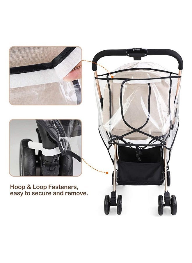 Universal Baby Stroller Rain Cover Pram Raincover Pushchair EVA Transparent and Waterproof for Buggy Carriage Travel Outdoor