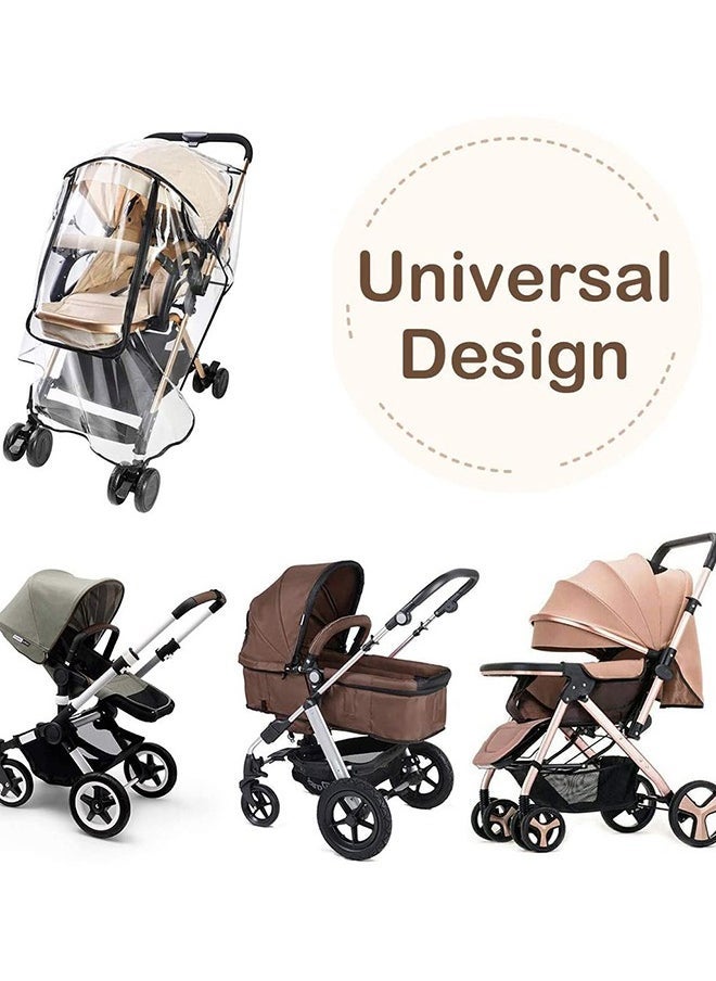 Universal Baby Stroller Rain Cover Pram Raincover Pushchair EVA Transparent and Waterproof for Buggy Carriage Travel Outdoor