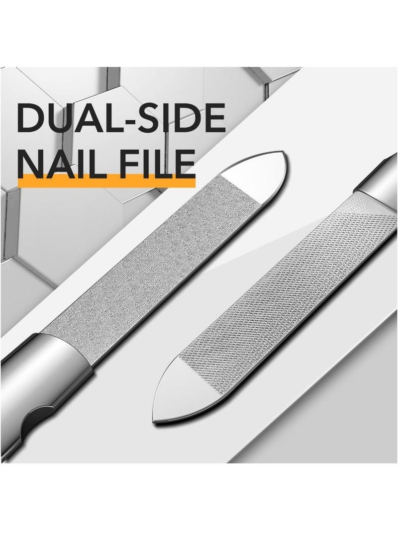 Nail Clippers,Mess Free Nail Clippers for Men & Women, Ultra Sharp Finger Nail and Toe Nail Clipper Set for Thick Toenails with File