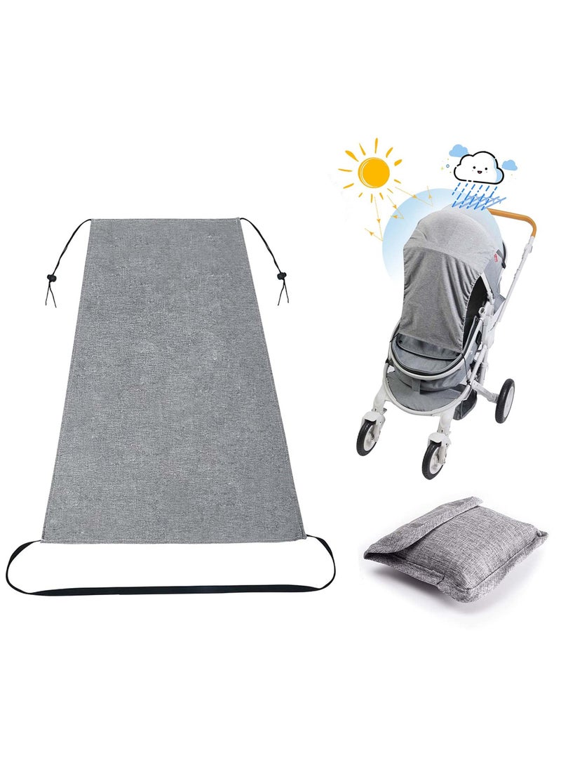 Pram Universal Sun Shade Stroller Awning Canopy Pushchair Parasol Accessories Uv Protection Sun Protection Grey