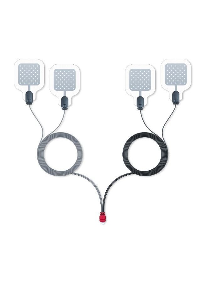 EM59 Digital TENS/EMS Device with Heat, 4-in-1 stimulation device for pain therapy, muscle stimulation, massage and heat therapy, 4 electrodes, 70 programmes, 50 intensity levels