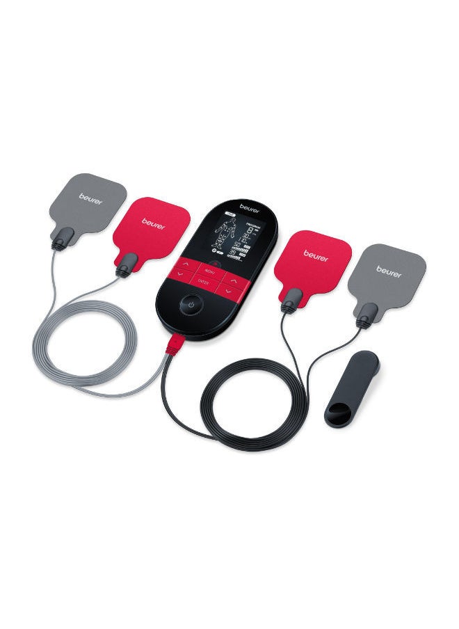 EM59 Digital TENS/EMS Device with Heat, 4-in-1 stimulation device for pain therapy, muscle stimulation, massage and heat therapy, 4 electrodes, 70 programmes, 50 intensity levels