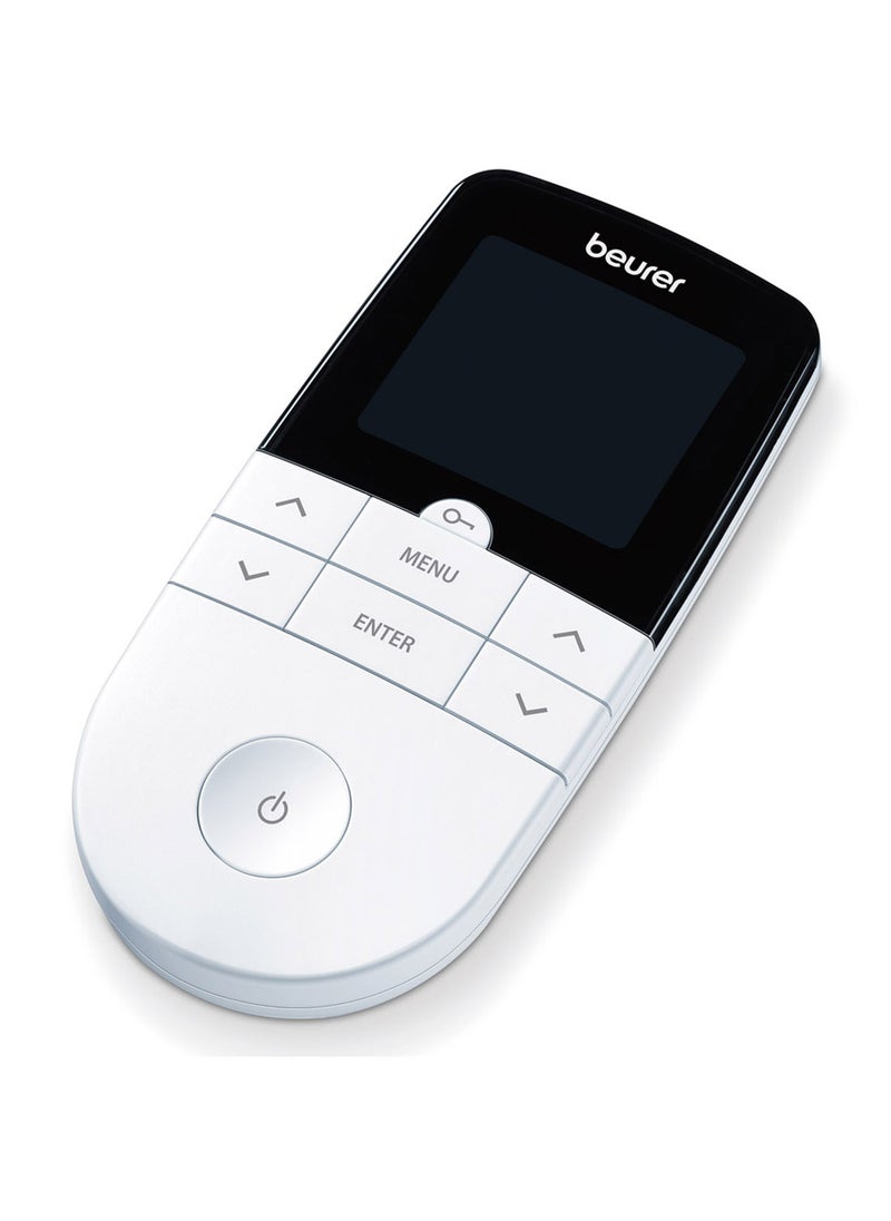 EM49 PainFree Digital TENS and EMS Machine Drug-free natural pain relief 3-in-1 pain relief, rehabilitation and massage 70 training programmes 2 channels 4 self-adhesive electrodes