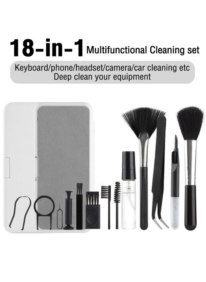 18-in-1 Multi-Purpose Electronics Cleaning Set with Brush and Pen for Gadgets Earbuds Laptops Smartphones Tablets and Screens