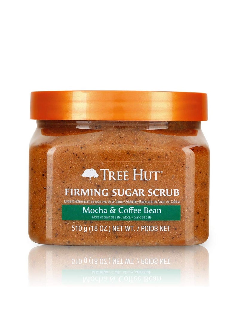 Tree Hut Ultra Hydrating and Exfoliating Sugar Scrub Mocha & Coffee Bean for Nourishing Essential Body Care, 18 Ounce