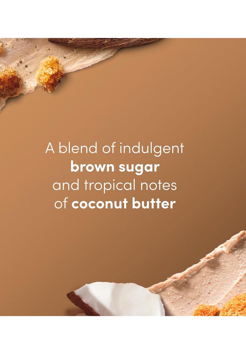 Dove Scrub Brown Sugar & Coconut Butter For Silky Smooth Skin Body Scrub Exfoliates & Restores Skin's Natural Nutrients 10.5 oz