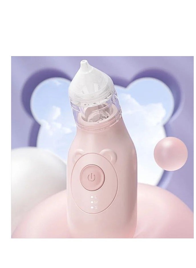 USB Rechargeable Baby Nose Cleaner, Safe Electric Nasal Aspirator for Babies (Pink)