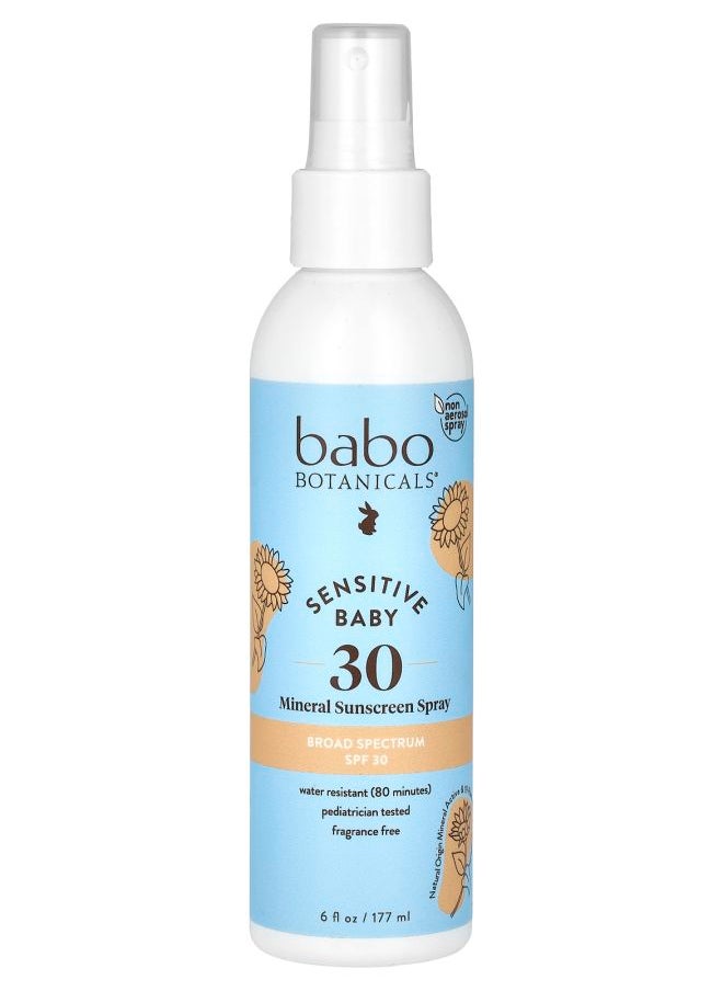 Sensitive Baby Mineral Sunscreen Spray SPF 30 Fragrance Free 6 fl oz (177 ml)