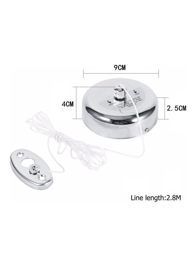 6-Piece Retractable Clothes Line Silver 10 x 10 x 6cm