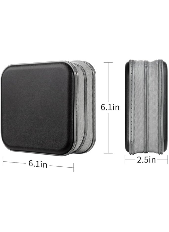 DVD Case, 48 Capacity CD Case Portable CD Case Holder Storage Hard Plastic DVD CD Wallet Holder Organizer for Car
