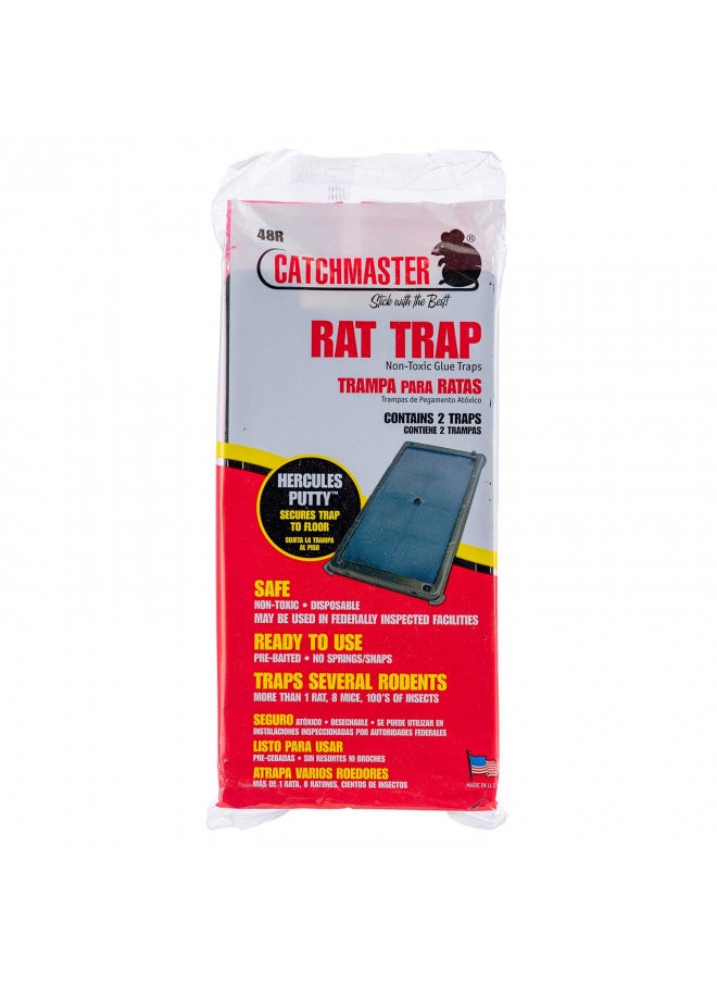 Catchmaster - Rat Glue Boards - Glue Tray 48R - 2 Pack