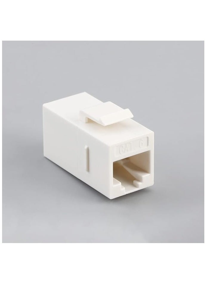 RJ45 CAT6 Keystone Coupler, 20 Pack Female to Female Plug-In Coupler, UTP CAT6 Keystone In-Line Coupler, White