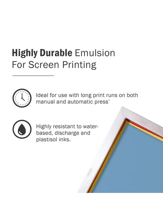 Ecotexwr Blue Screen Printing Emulsion (Pint 16Oz.) Diazo Required Photo Emulsion For Silk Screens And Fabric For Screen Printing Water Based Ink Water Resistant Screen Printing Supplies