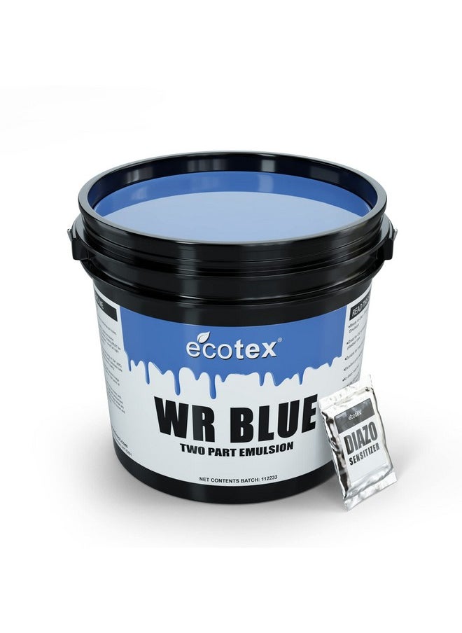Ecotexwr Blue Screen Printing Emulsion (Pint 16Oz.) Diazo Required Photo Emulsion For Silk Screens And Fabric For Screen Printing Water Based Ink Water Resistant Screen Printing Supplies