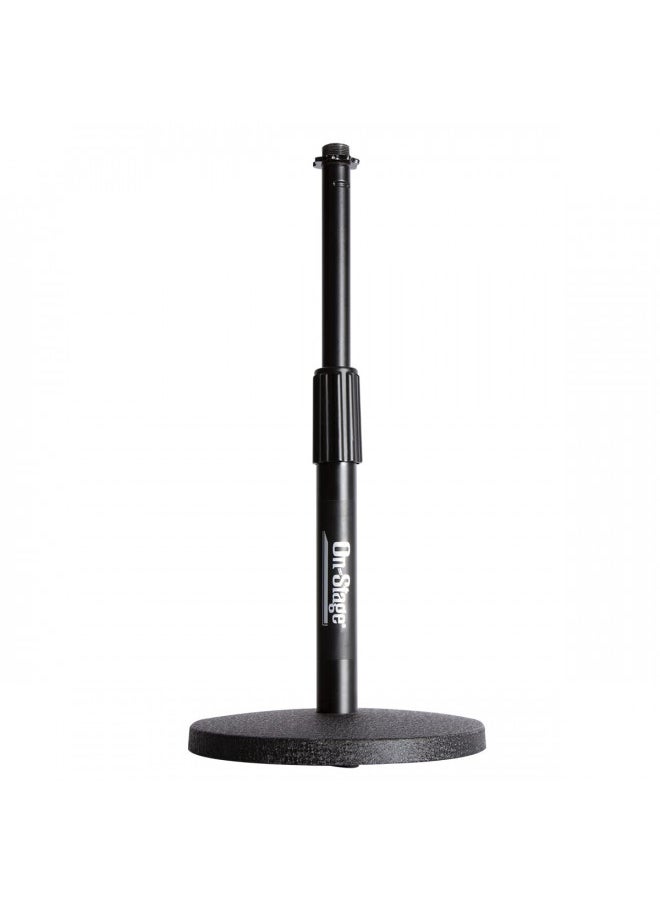 On-Stage DS7200B Adjustable Desktop Microphone Stand, Black