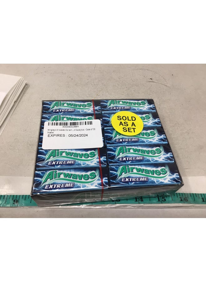 Wrigleys Airwaves Extreme Menthol and Eucalytus - Case of 30