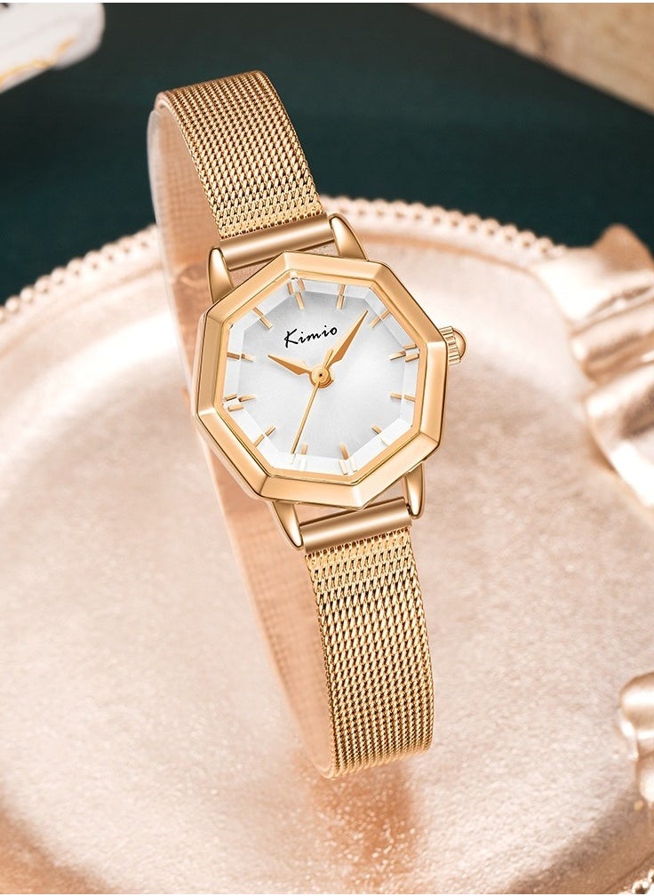 Ladies Business Fashion Polygonal Waterproof Quartz Watch