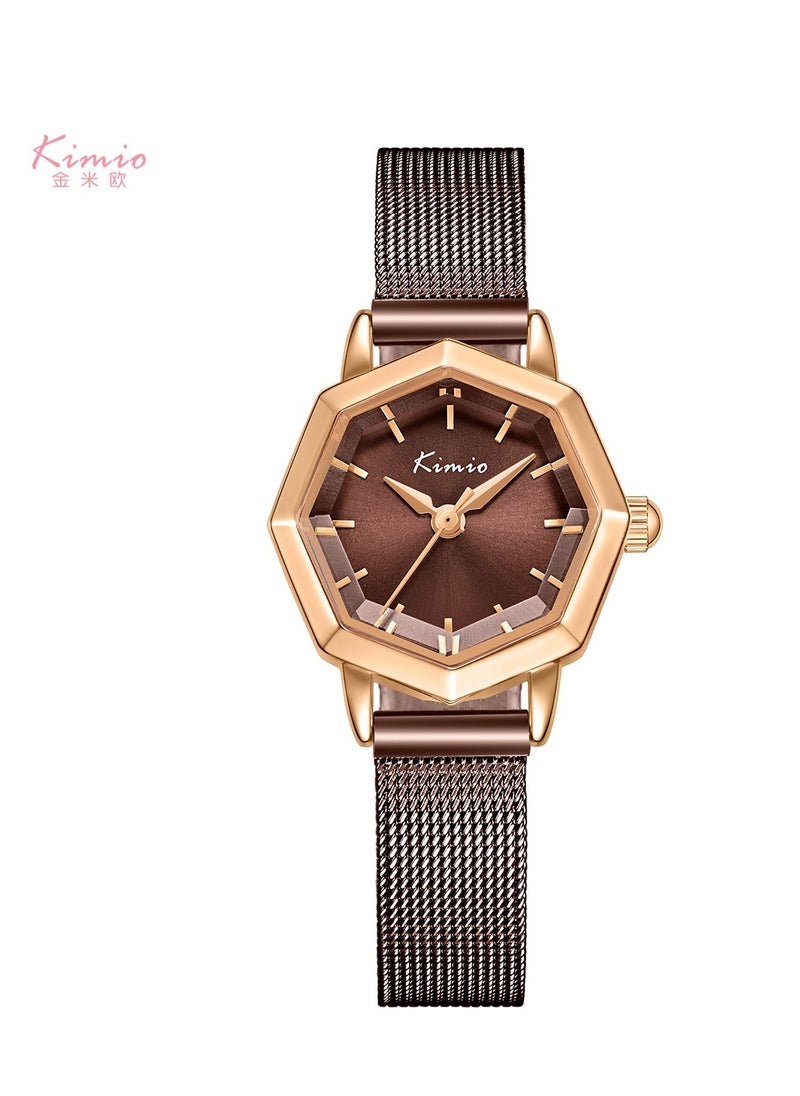 Ladies Business Fashion Polygonal Waterproof Quartz Watch