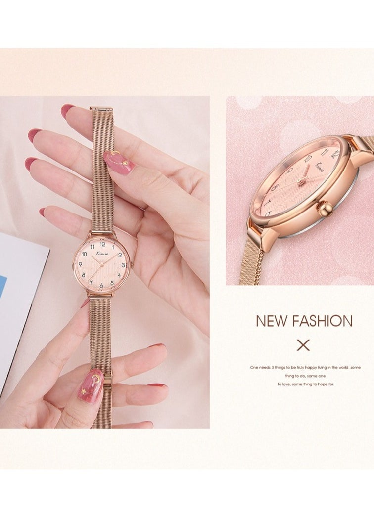 Ladies Fashionable Simple Waterproof Quartz Watch