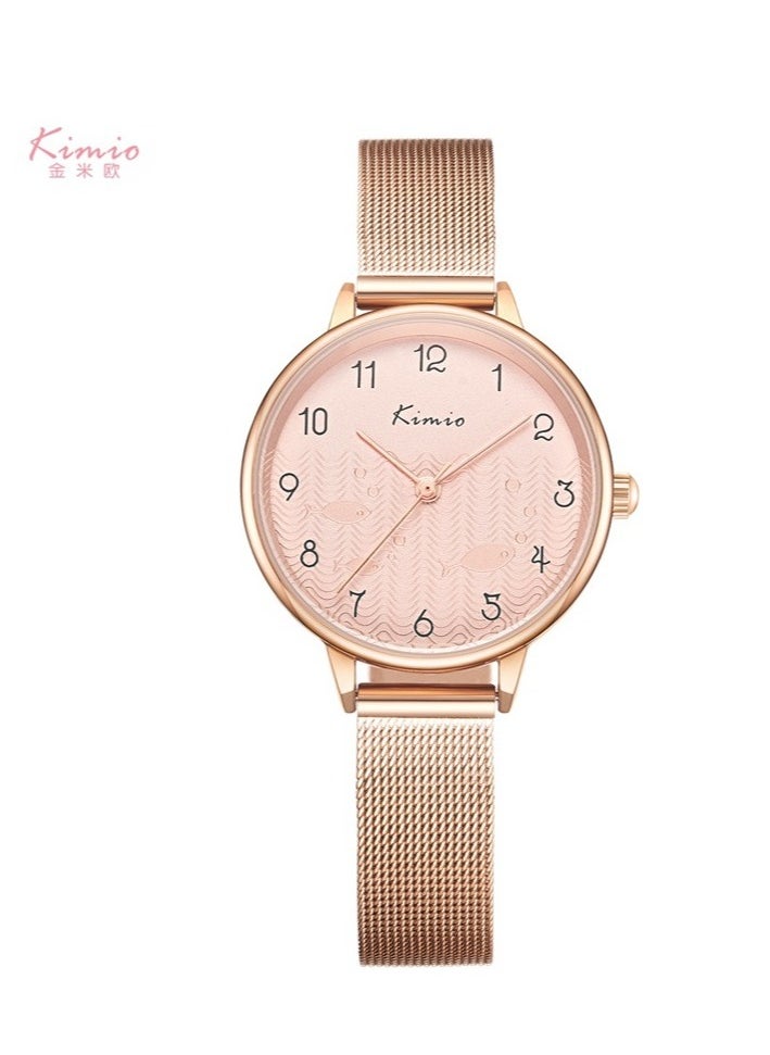 Ladies Fashionable Simple Waterproof Quartz Watch