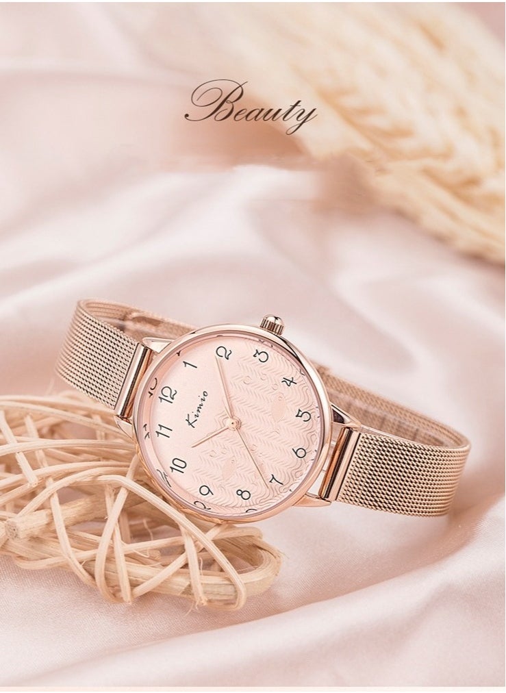 Ladies Fashionable Simple Waterproof Quartz Watch