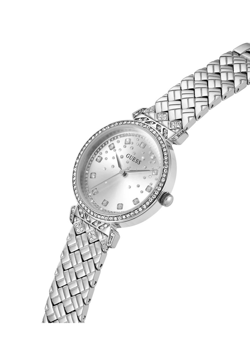 Enchantment Ladies Silver Tone Analog Quartz Stainless Steel Watch GW0763L1 - 32mm